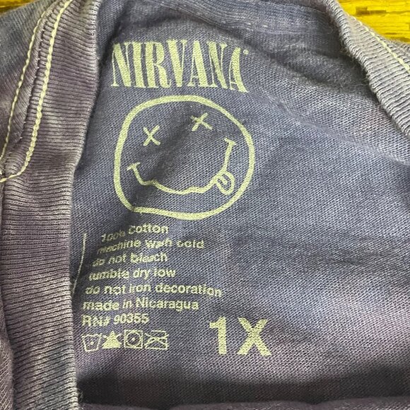 Nirvana In Utero Graphic T-Shirt Purple Sz 1X Cotton - Picture 4 of 4